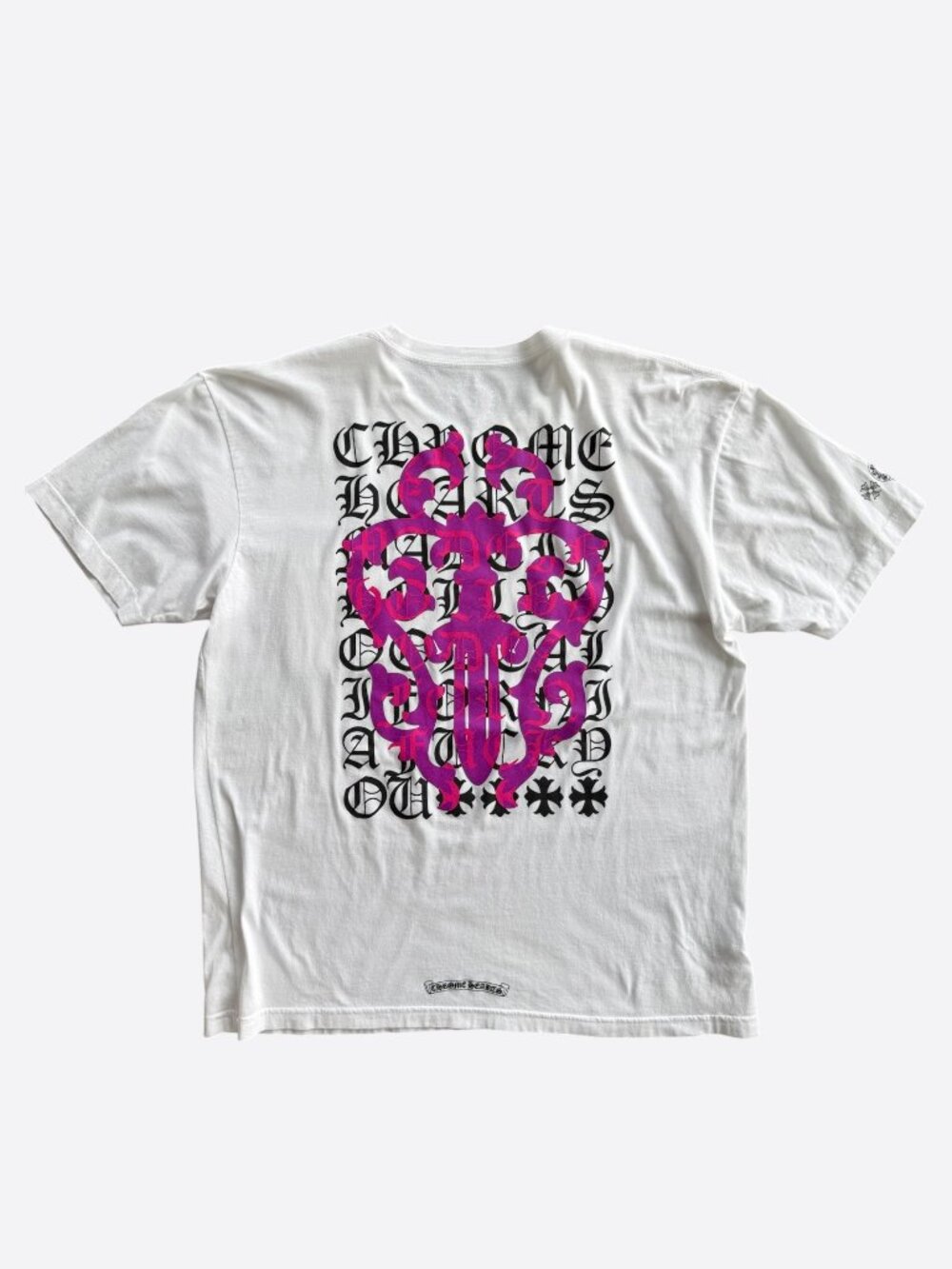 Chrome Hearts White & Purple Dagger T-shirt